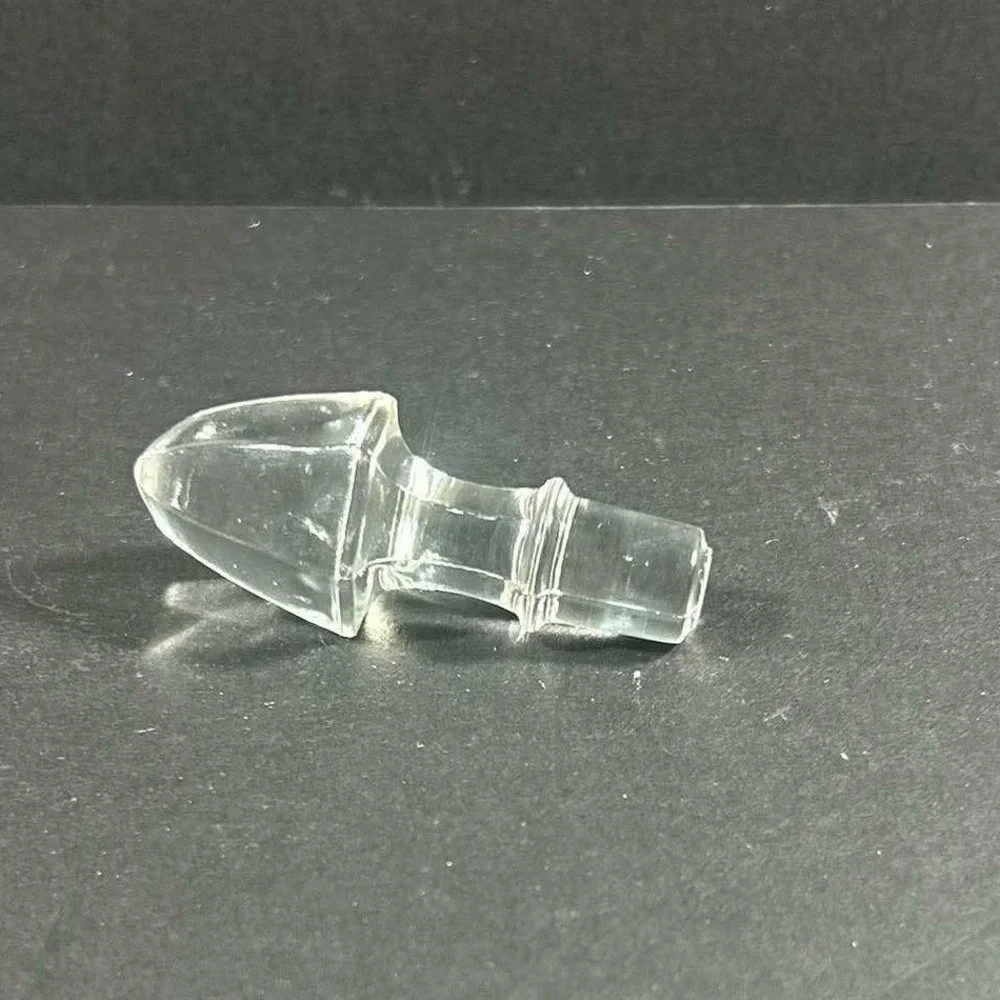 Cruet Clear Glass Vintage Handle Stopper Kitchen Small
